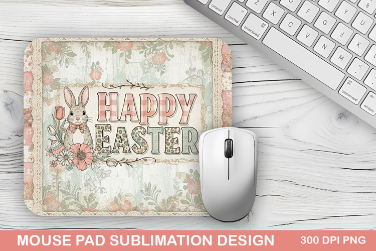 Happy Easter Mouse Pad Sublimation - Easter Design