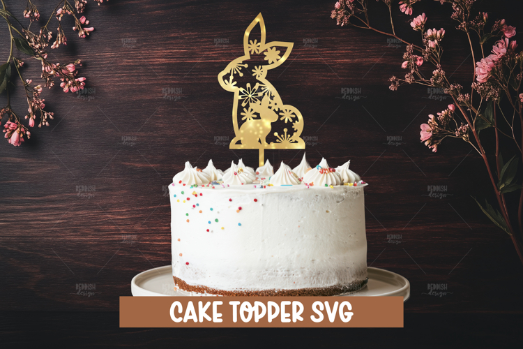Easter bunny cake topper SVG I Cake topper SVG