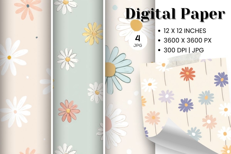 Flower Pattern Background Wallpaper Digital Paper_7