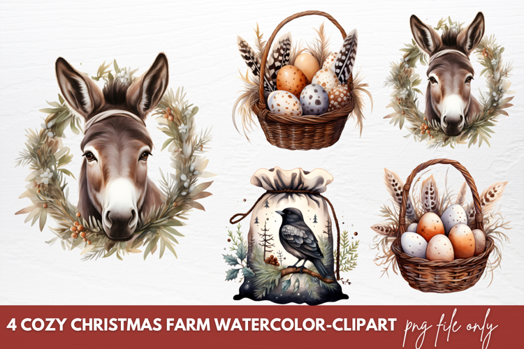 Cozy Winter Animals Clipart Sublimation Animals Clipart