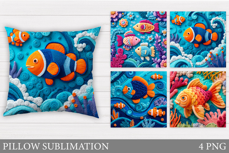Fish Pillow Sublimation. Fish Sublimation