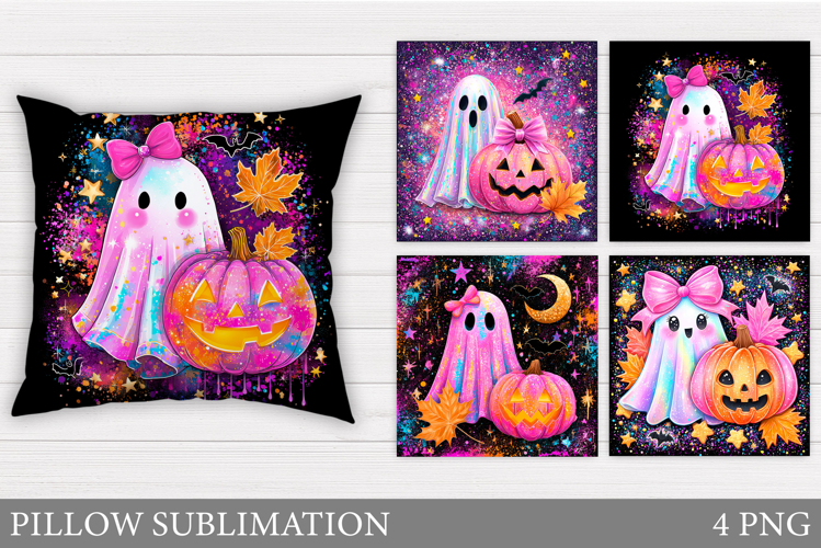 Ghost Pillow Design. Halloween Pillow Sublimation