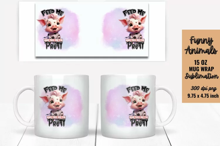 Funny Animals Mug Wrap Sublimation, Mug Wrap PNG
