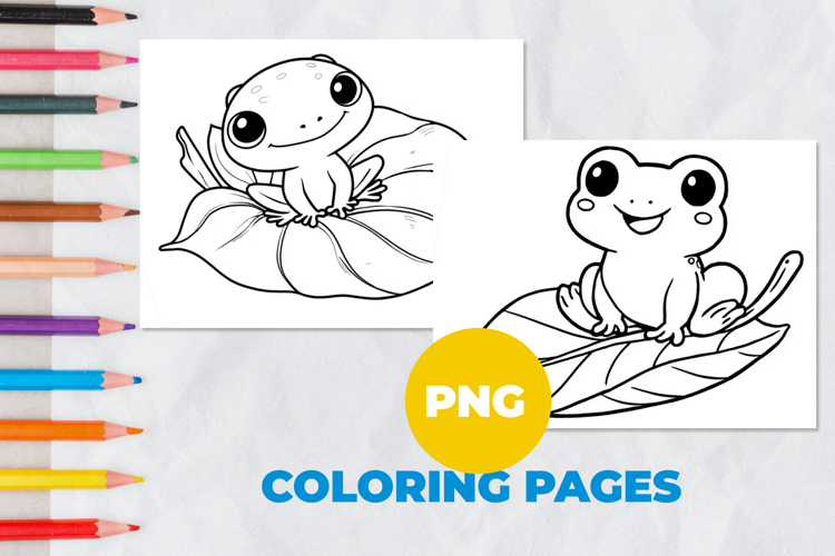 Cute frog Coloring Pages | Coloring book