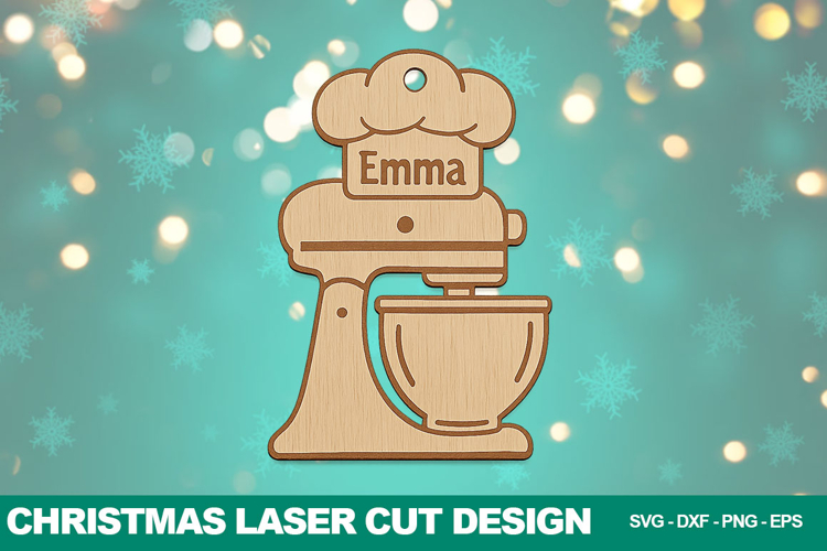 Christmas Snowman Baker Laser Cut Design
