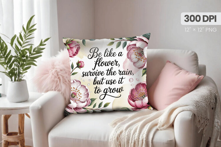 Inspirational Quotes Pillow PNG Motivational PNG Sublimation example image 1