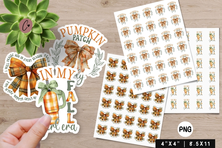 Fall Coquette Stickers PNG
