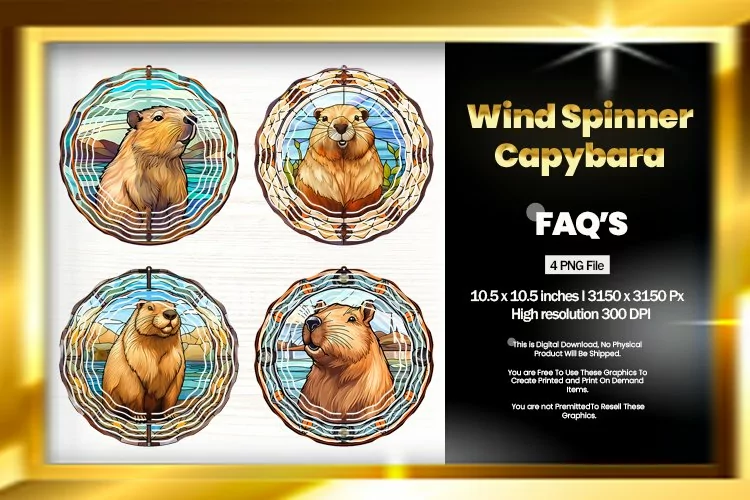 Capybara Wind Spinner Sublimation - 04 Variations