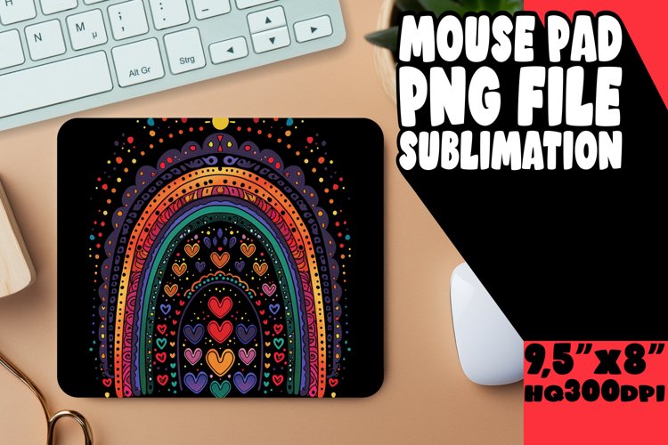 Colorful Black Canvas: Sublimation Mouse Pad Designs