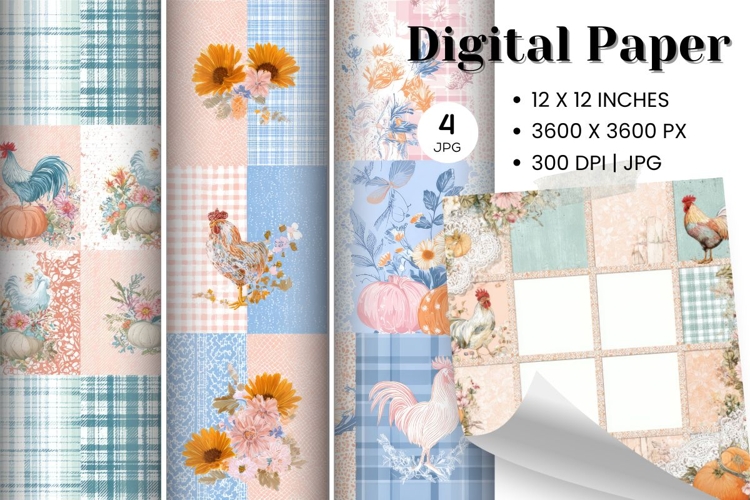 Flower Patchwork Quilt Pattern Background Gingham Wallpaper4