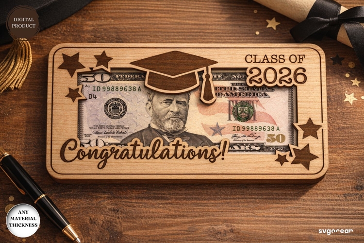 Graduation Money Holder Laser Cut | Glowforge | SVG