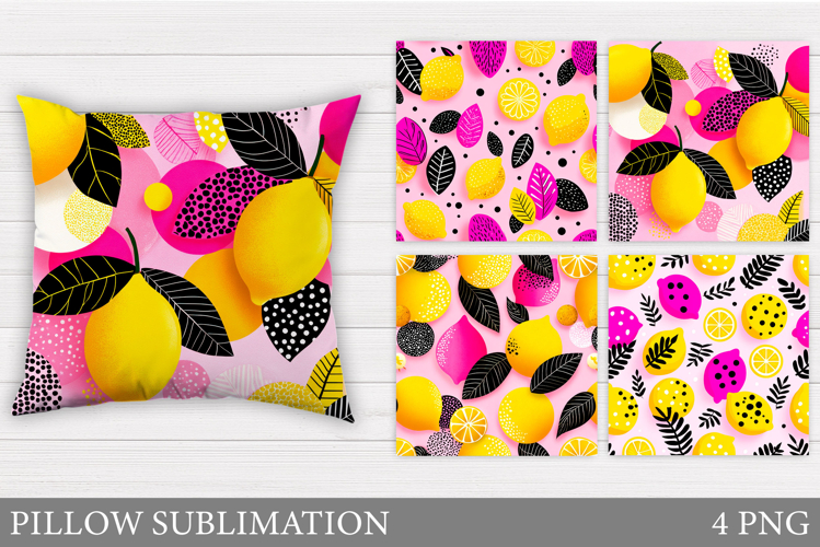 Lemons Pillow Design. Lemons Sublimation