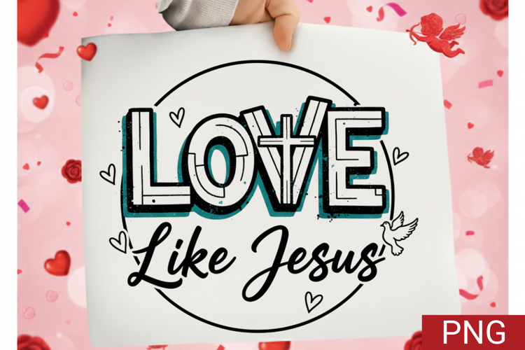 Love Like jesus Sublimation PNG | Christian PNG