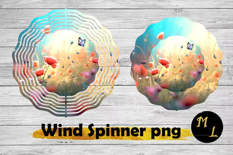 Poppy Flowers Wind Spinner,Spring Flowers Wind Spinner