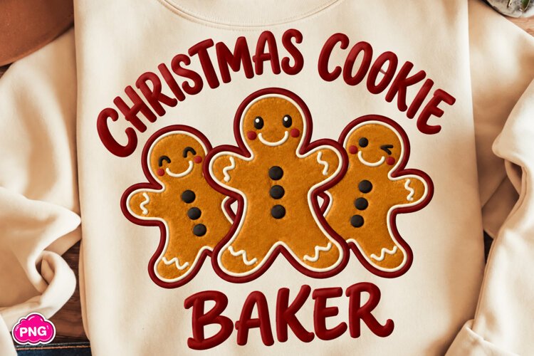 Christmas Cookie Baker PNG, Funny Christmas PNG, Christmas example image 1