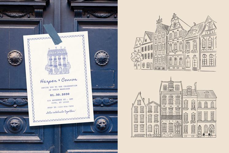 Architecture Procreate stamp brushes