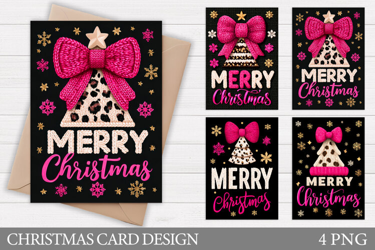 Christmas Card Printable. Christmas Tree Card Design example image 1