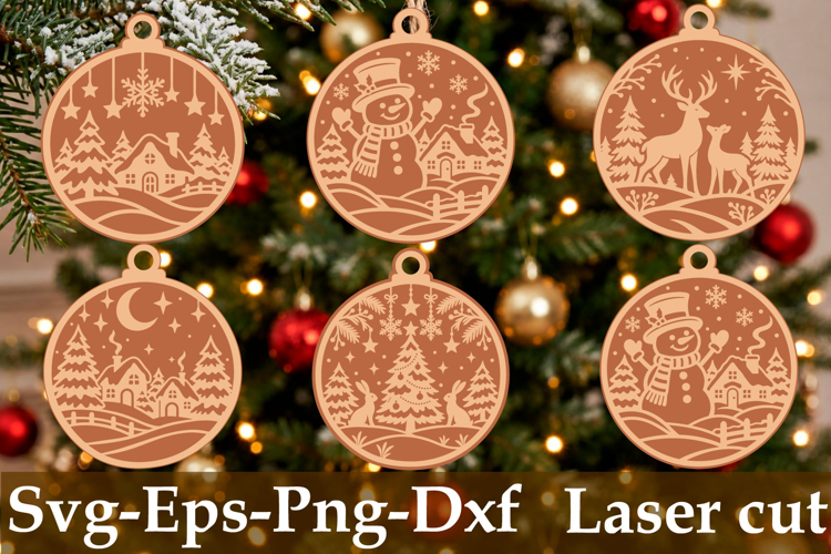 Christmas Tree Ornament Laser Cut SVG