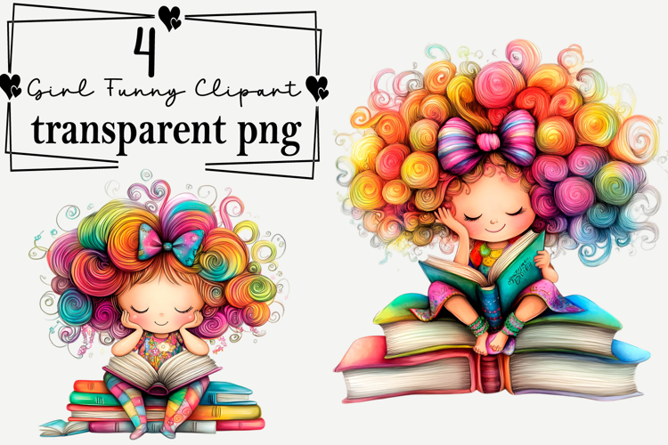 Cute Girl Clipart Image 6