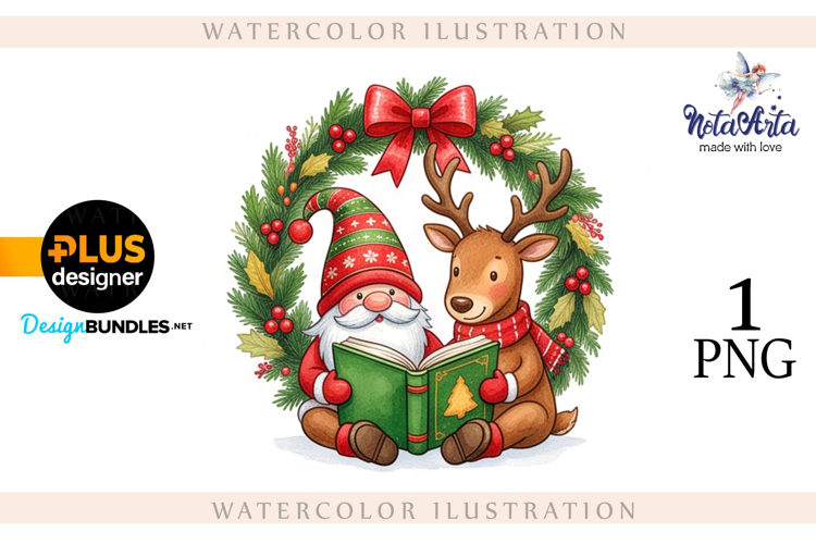 Watercolor Christmas Gnomes,Santa's gnomes
