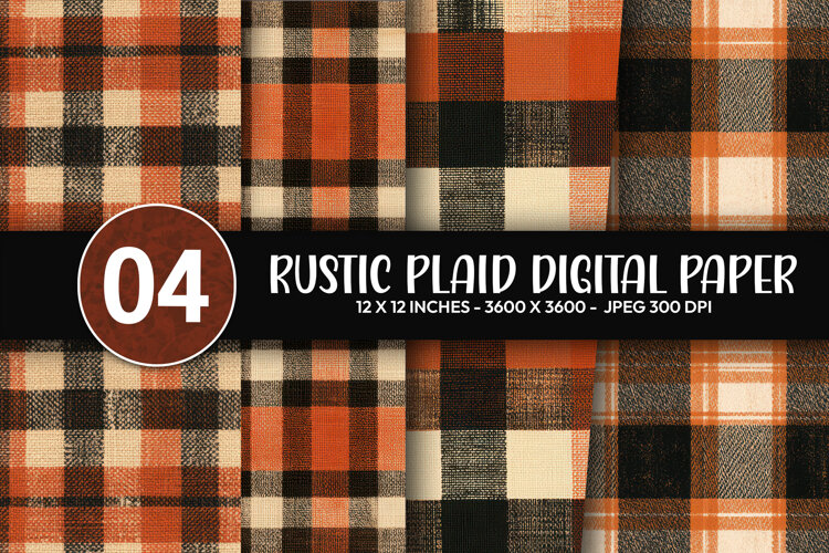 Rustic Plaid Digital Paper example image 1
