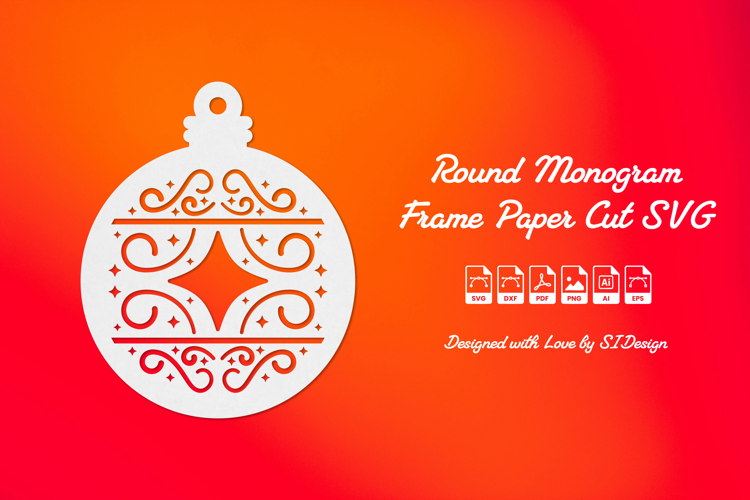 Christmas Ornament SVG - Paper Cut Bauble Decoration