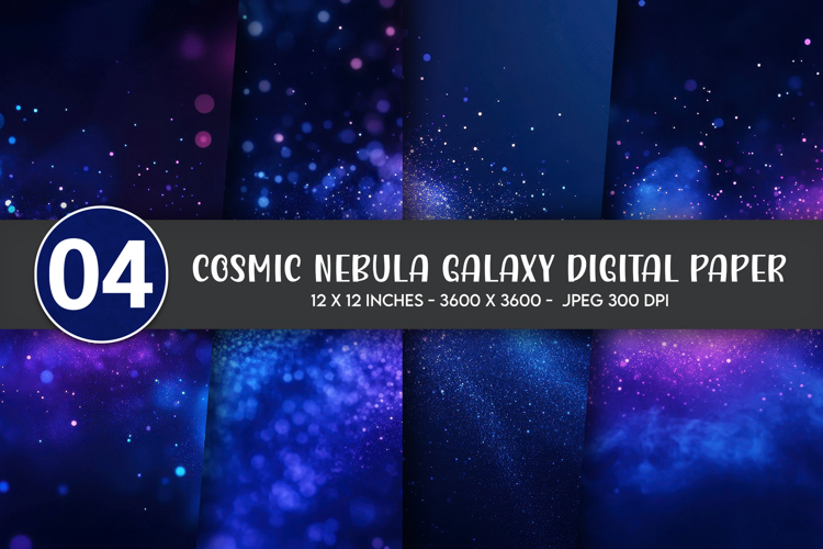 Cosmic Nebula Galaxy Digital Paper