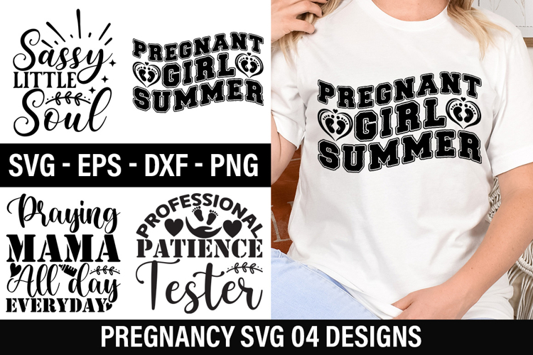 Pregnancy SVG Design - Praying mama all day everyday