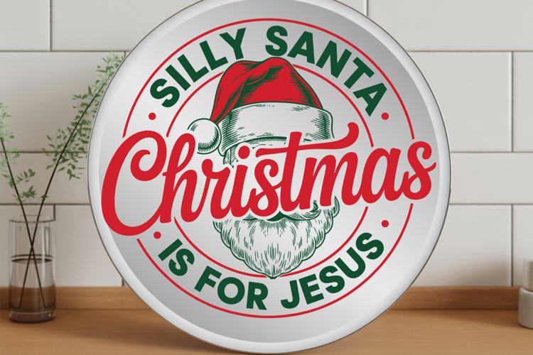 Silly Santa Christmas Is For Jesus example image 1