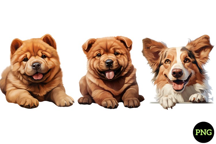 Breeds Of Peeking Dogs Collection