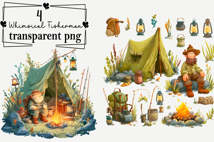 Cute Fishing Clipart Image 6