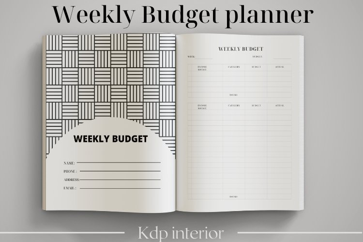 Weekly Budget Planner/ Kdp Interior