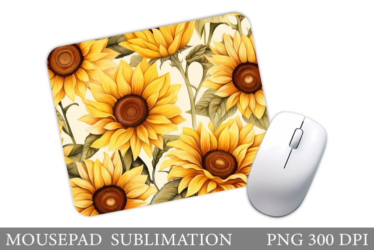Sunflowers Mouse Pad Design. Summer Flowers Mouse Pad