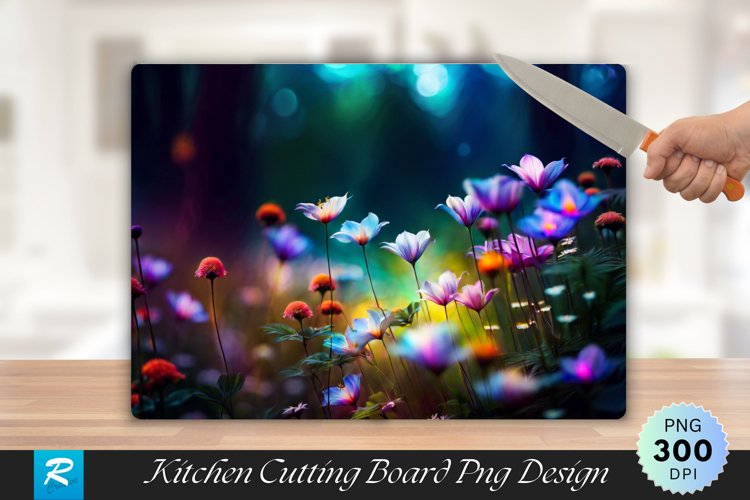 Floral Cutting Board Sublimation Design
