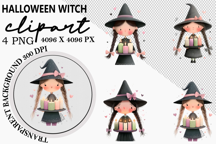 Cute Witch Clipart Image 23