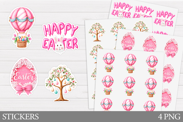 Easter Sticker Design. Easter Sticker Printable