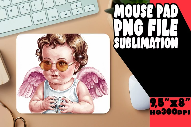 Cozy MOUSE MAT Inspirational Sublimation, Cupid