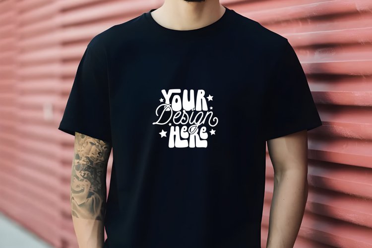 Black Tshirt Mockup Image 17