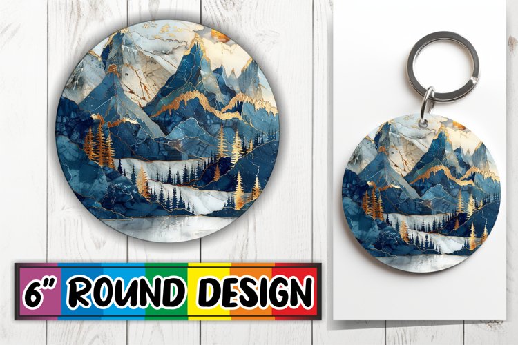 Golden Mosaic Delight: 3D Glitter Sublimation