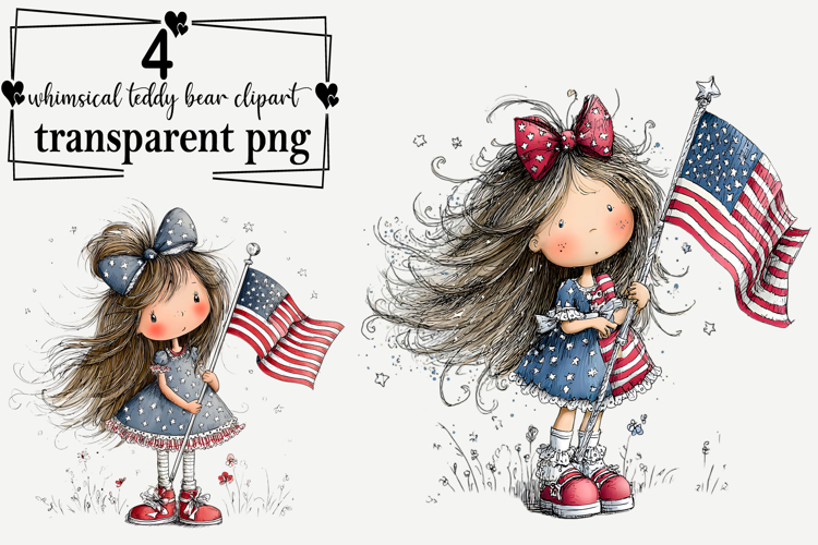 Whimsical Teddy Bear Clipart Watercolor PNG example image 1