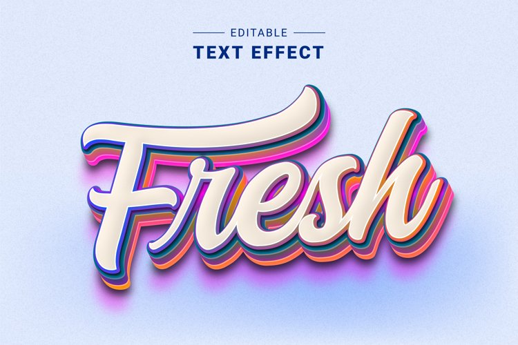Editable Text Effect for Illustrator. Vector Graphic styles example image 1