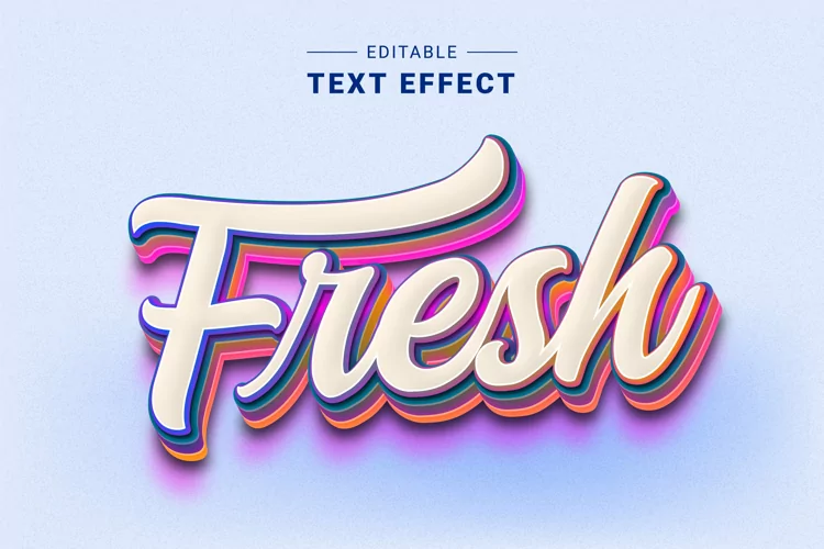 Editable Text Effect for Illustrator. Vector Graphic styles