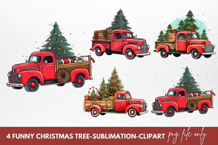Christmas Truck Clipart Image 6