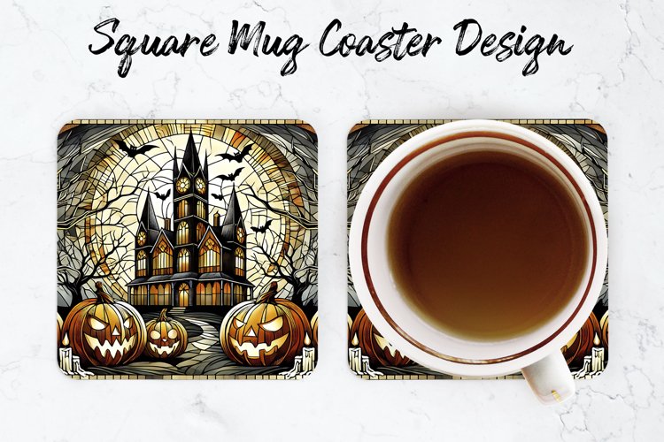 Halloween House Mug coaster | Coaster | Sublimation Design