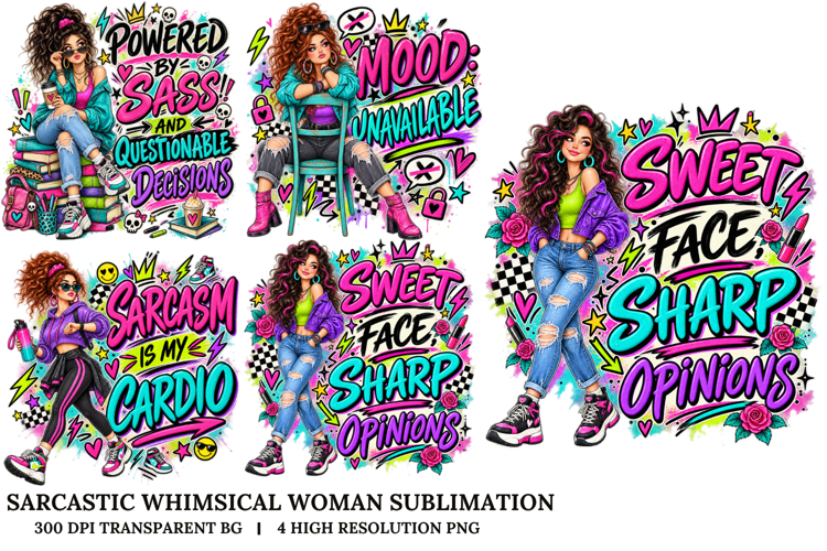 Sarcastic Woman Sublimation PNG