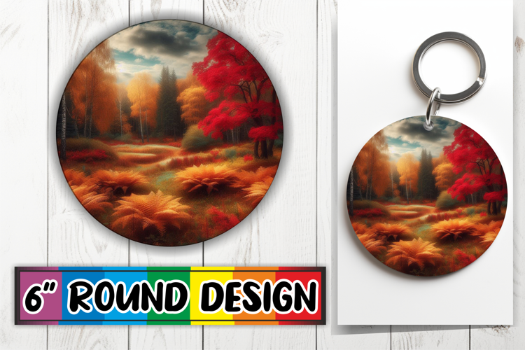 Enchanted Round Coasters Design, Autumn