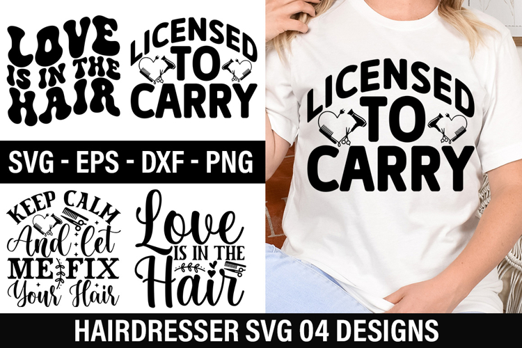 Hairdresser SVG Design - Keep Calm And Let Me Fix Your Hair