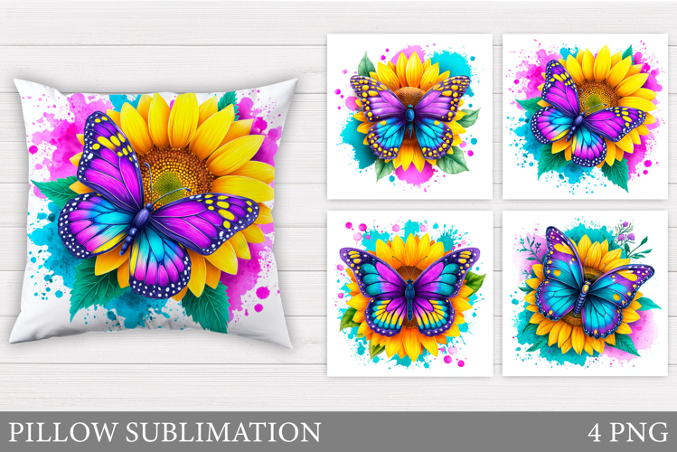 Butterfly Pillow Design. Butterfly Sublimation
