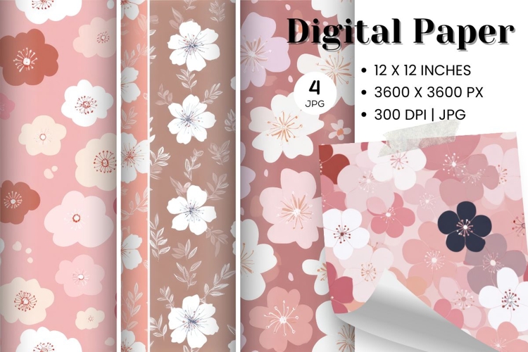 Flower Pattern Background Wallpaper Digital Paper_82