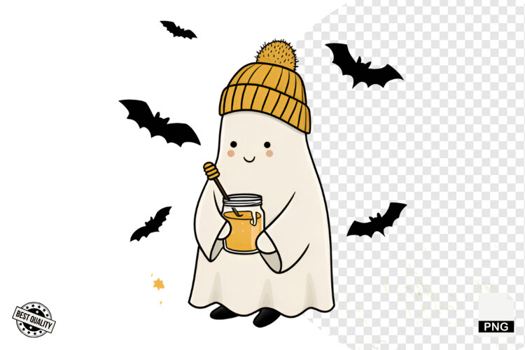 Cute Halloween Ghost Clipart example image 1
